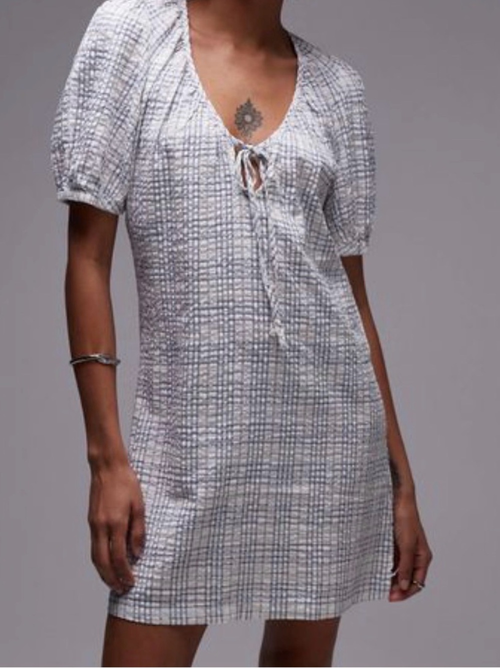 The Rhythm Desi Plaid Mini Dress
